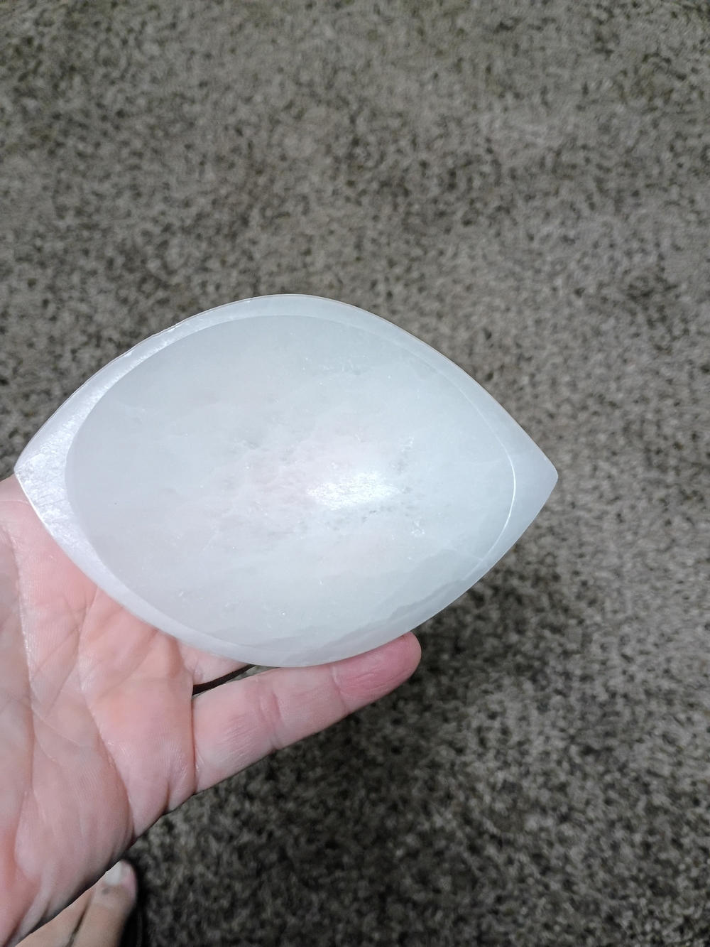 White Selenite Bowl